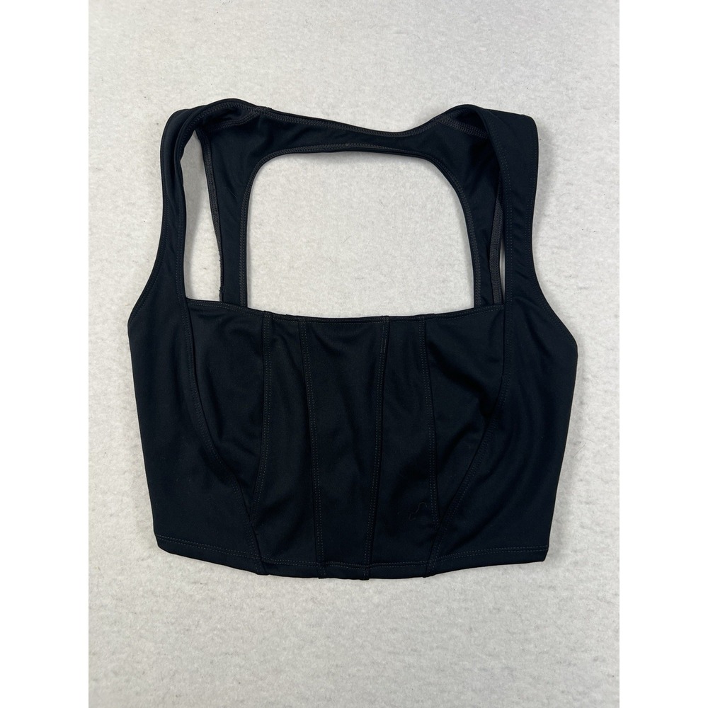 Free People FP Movement You're a Peach Sports Bra Black S/P EUC